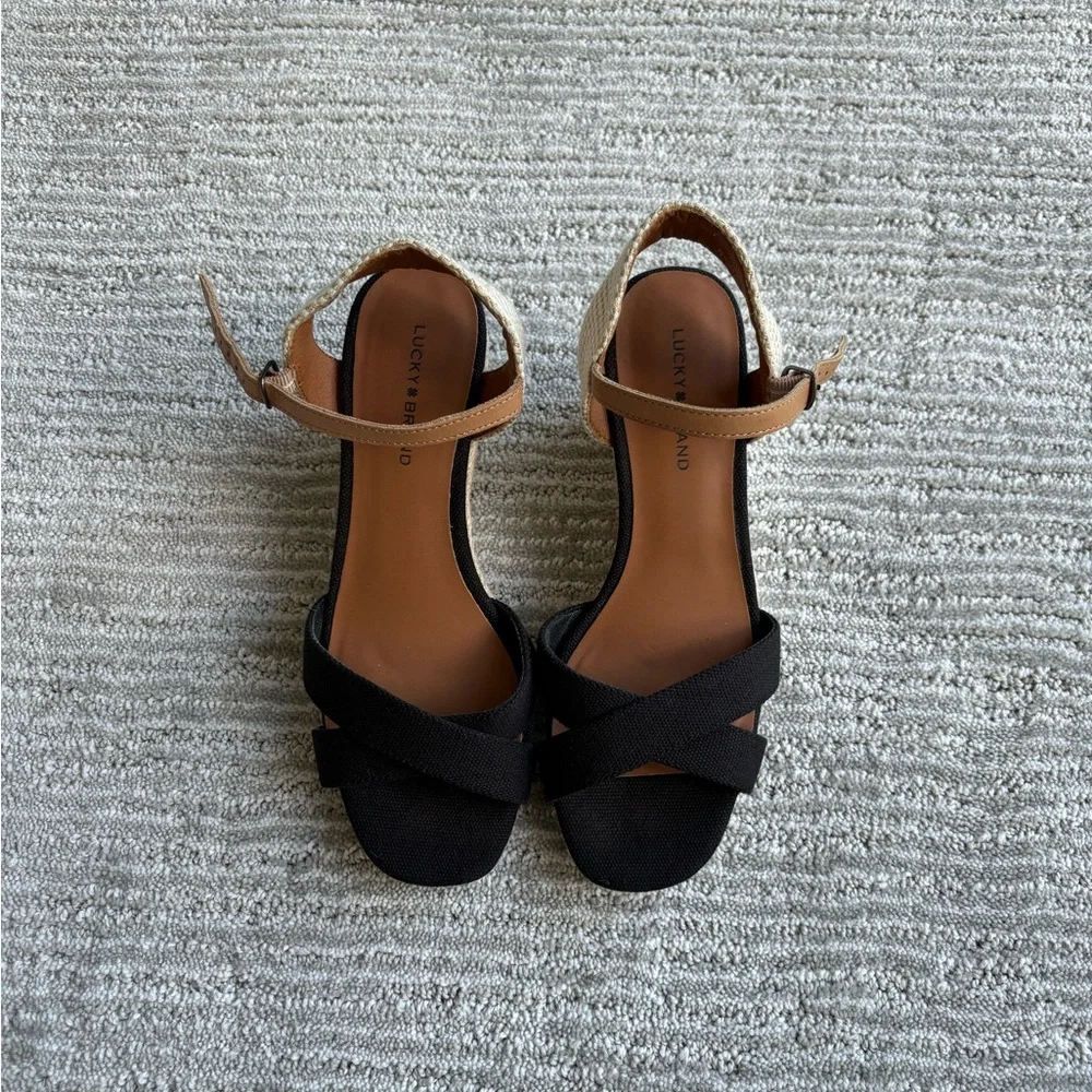 Lucky Brand Black Espadrille Wedges - Picture 3 of 3